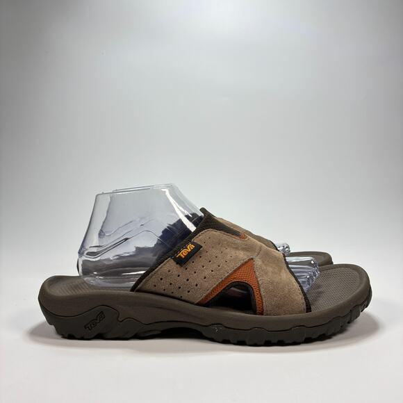 Teva Katavi 2 Slide Sandals Brown Walnut Outdoor Comfort 1019195 Men's Size 9 - Picture 1 of 10